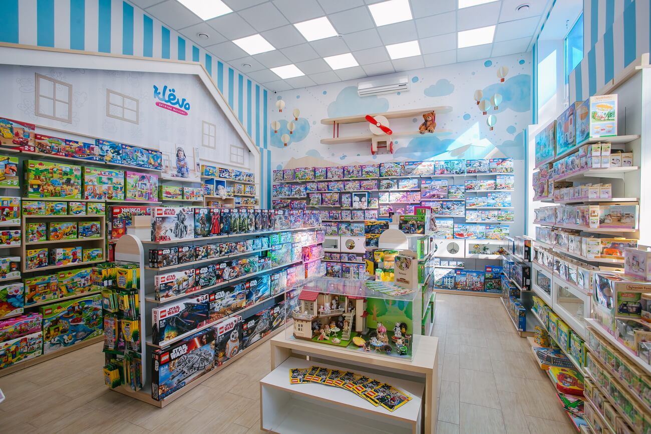 klevo - дизайн детского магазина,  дизайн магазина игрушек