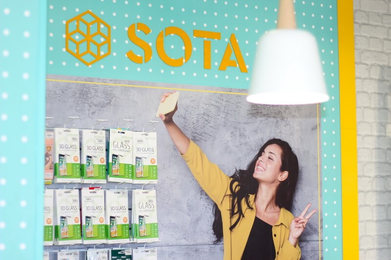 SOTA - дизайн магазина электроники, дизайн магазина гаджетов