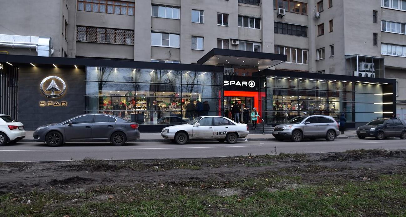 SPAR - дизайн магазина продуктов, дизайн супермаркета