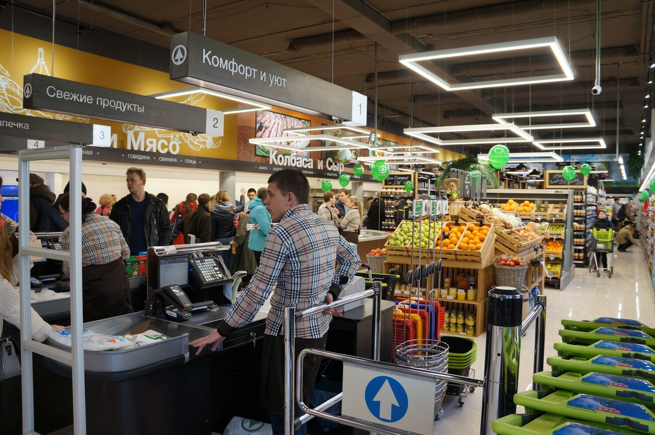 SPAR - дизайн супермаркета